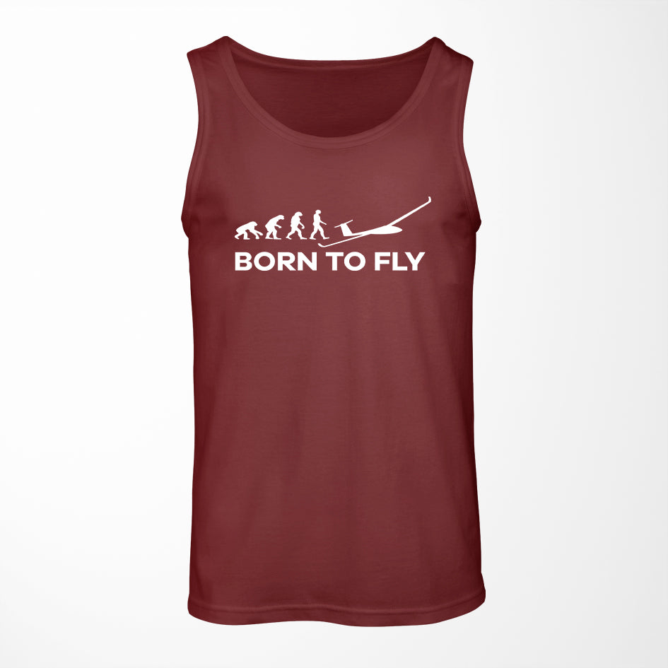Born To Fly Glider Designed Tank Tops