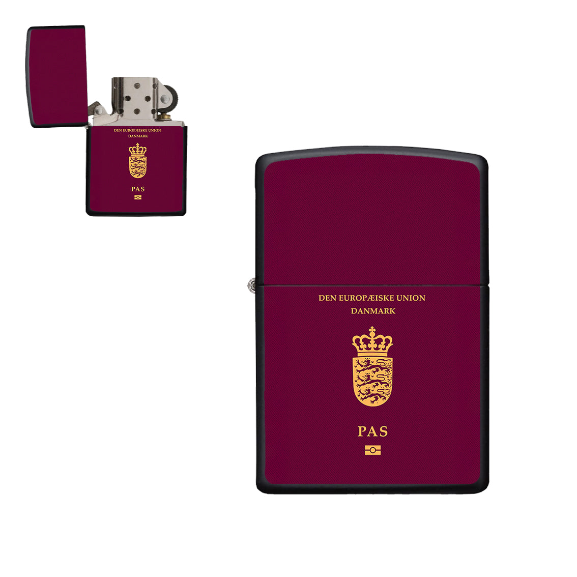 Denmark Passport Passport Designed Metal Lighters