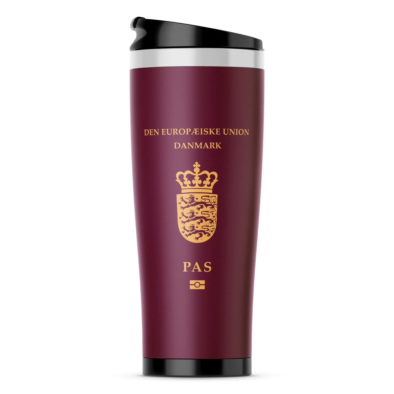 Denmark Passport Designed Stainless Steel Travel Mugs