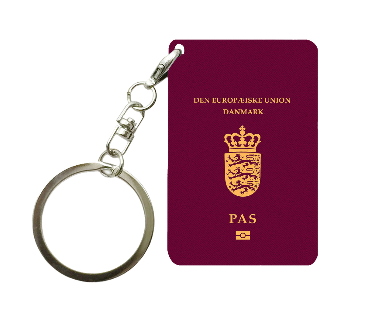 Denmark Passport Designed Key Chains