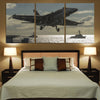 Deparing Jet from Sea Base Printed Canvas Posters (3 Pieces) Aviation Shop 