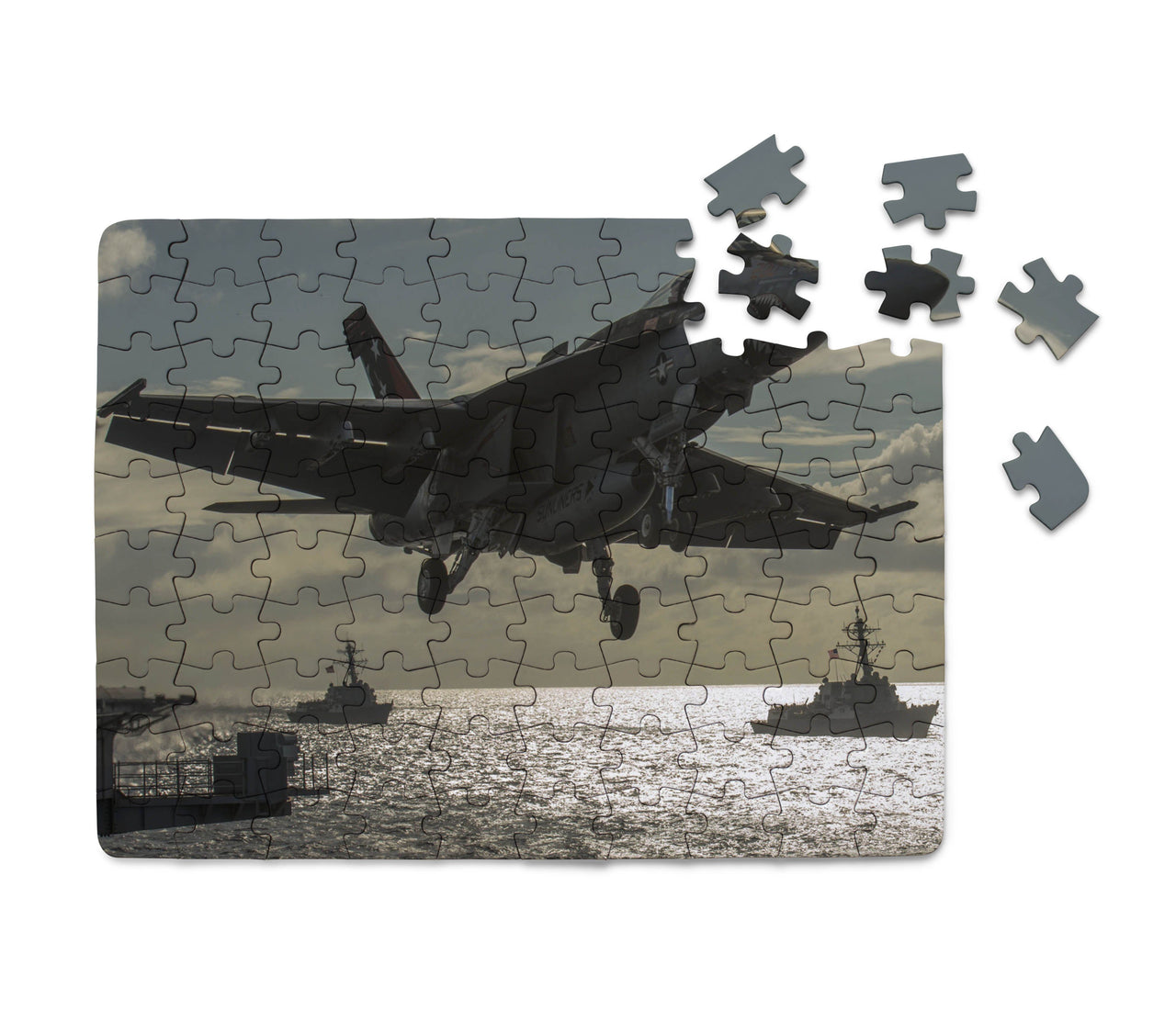 Deparing Jet from Sea Base Printed Puzzles Aviation Shop 