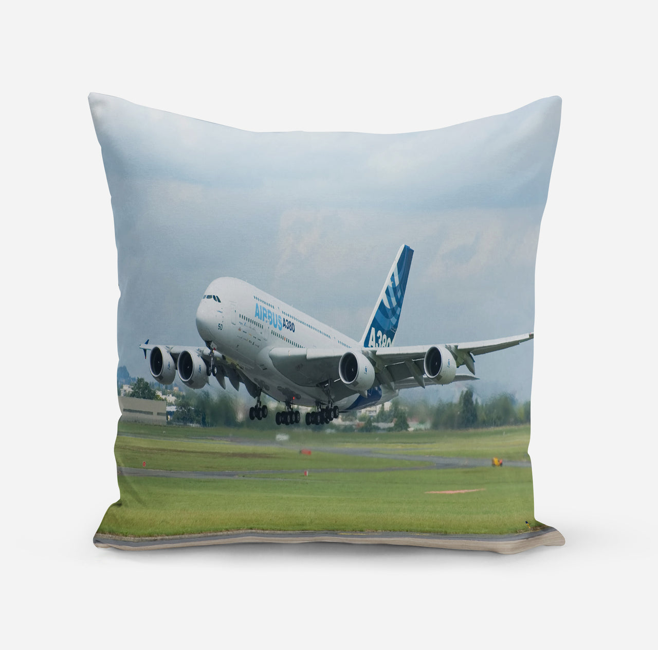 Departing Airbus A380 with Original Livery Designed Pillows