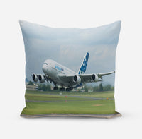 Thumbnail for Departing Airbus A380 with Original Livery Designed Pillows
