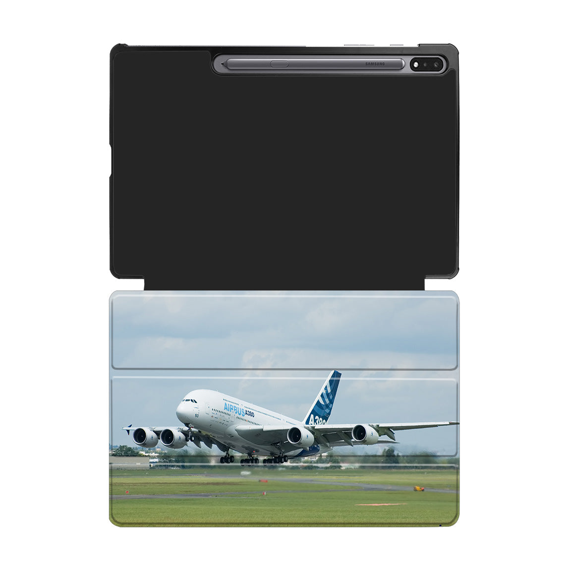 Departing Airbus A380 with Original Livery Designed Samsung Tablet Cases