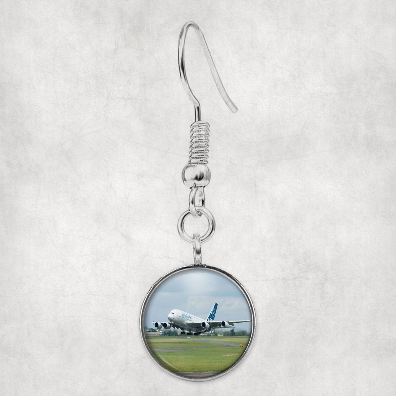 Departing Airbus A380 with Original Livery Designed Earrings