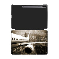Thumbnail for Departing Aircraft & City Scene behind Designed Samsung Tablet Cases