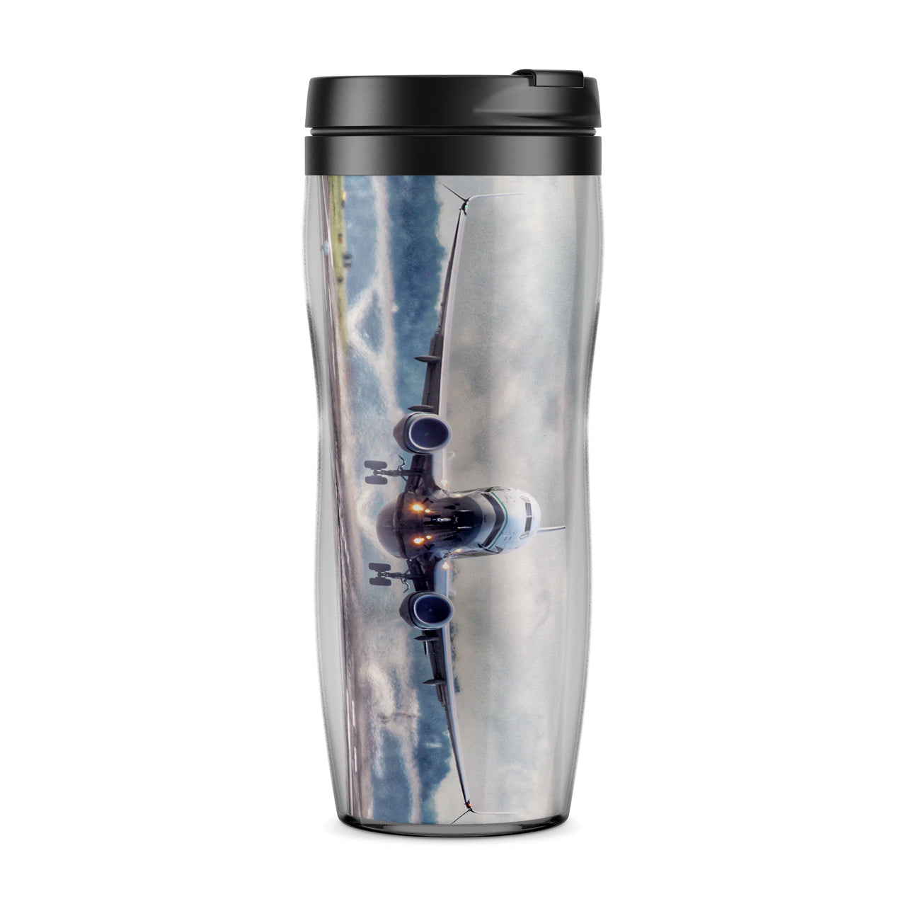 Departing Boeing 737 Designed Travel Mugs