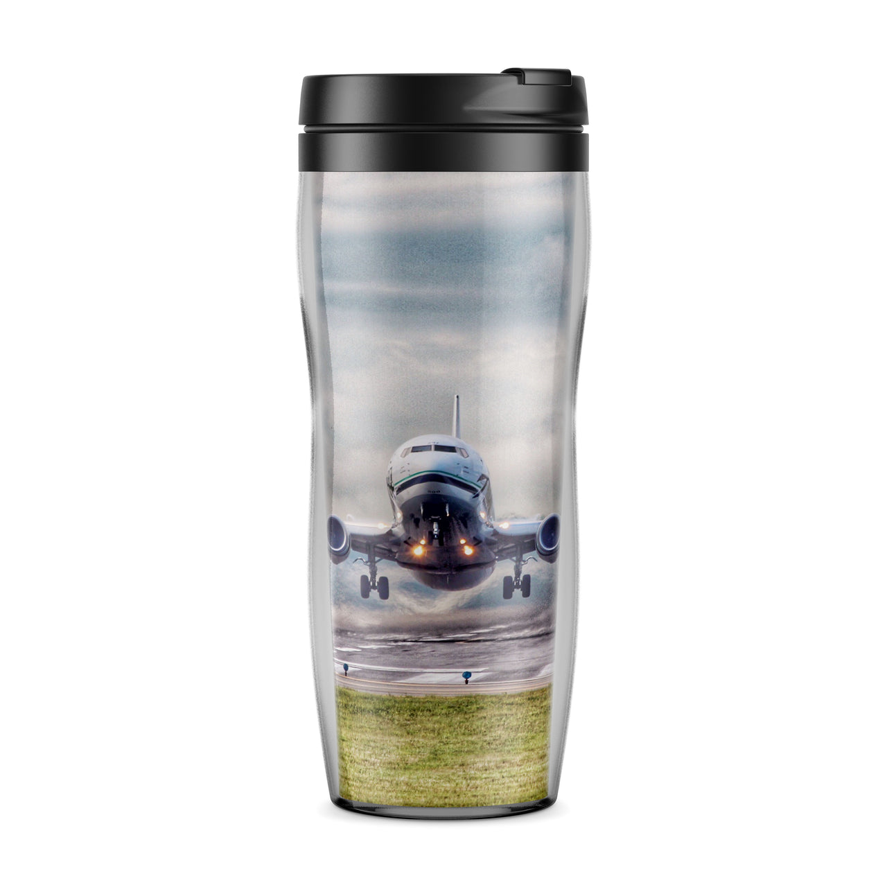Departing Boeing 737 Designed Travel Mugs