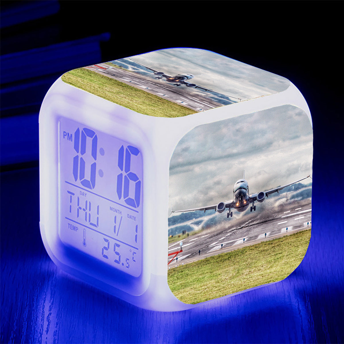 Departing Boeing 737 Designed "7 Colour" Digital Alarm Clock