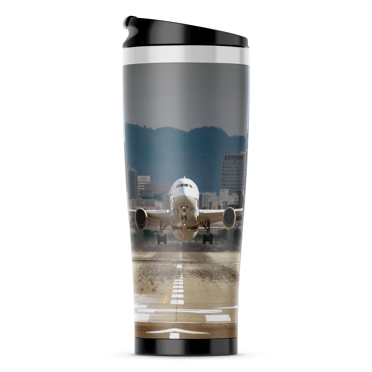 Departing Boeing 787 Dreamliner Designed Travel Mugs