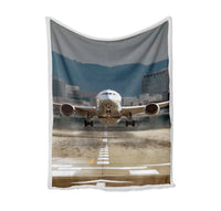 Thumbnail for Departing Boeing 787 Dreamliner Designed Bed Blankets & Covers