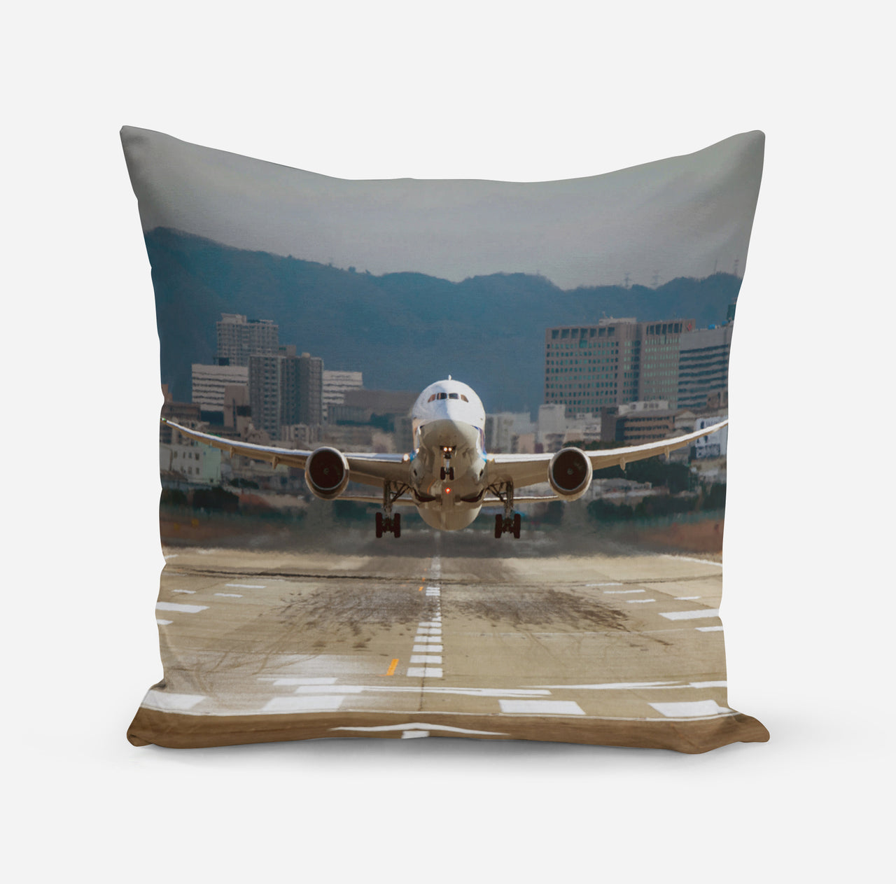 Departing Boeing 787 Dreamliner Designed Pillows