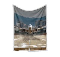 Thumbnail for Departing Boeing 787 Dreamliner Designed Bed Blankets & Covers