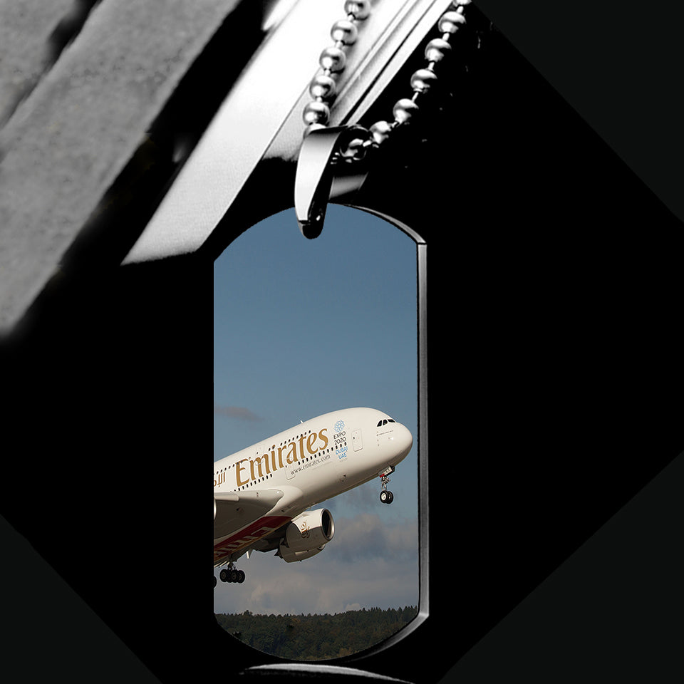 Departing Emirates A380 Designed Metal Necklaces