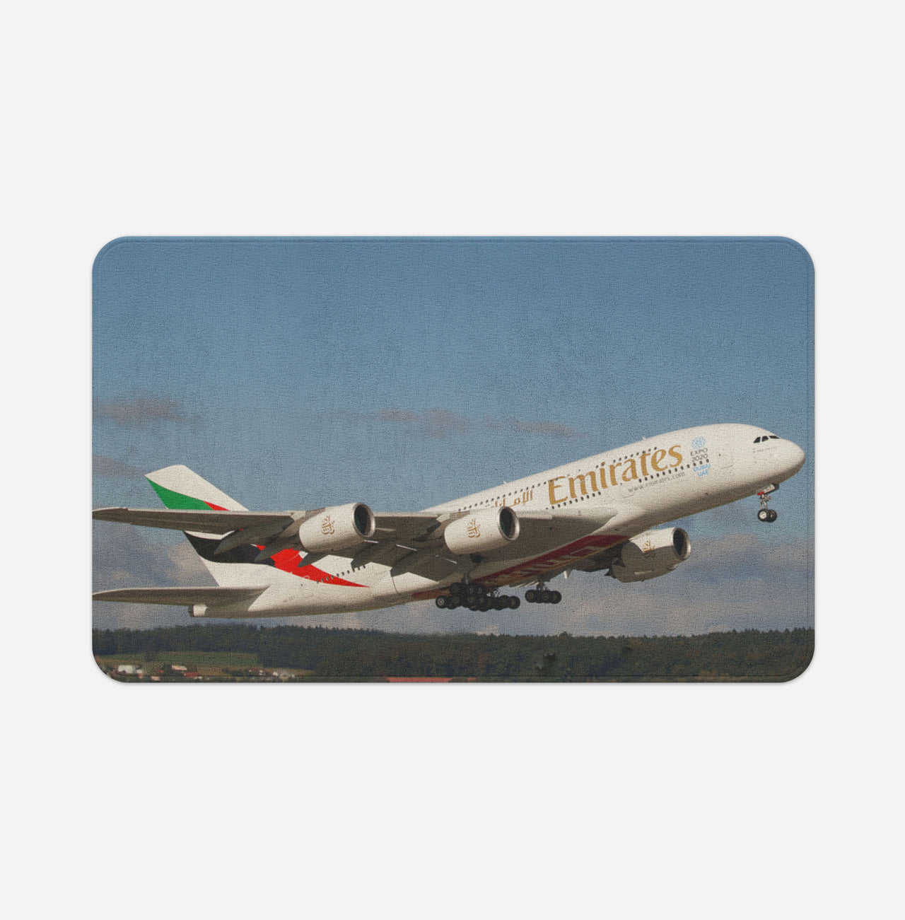 Departing Emirates A380 Designed Bath Mats