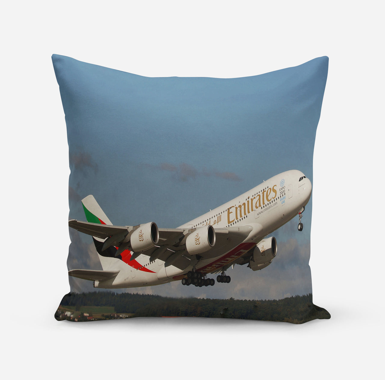 Departing Emirates A380 Designed Pillows
