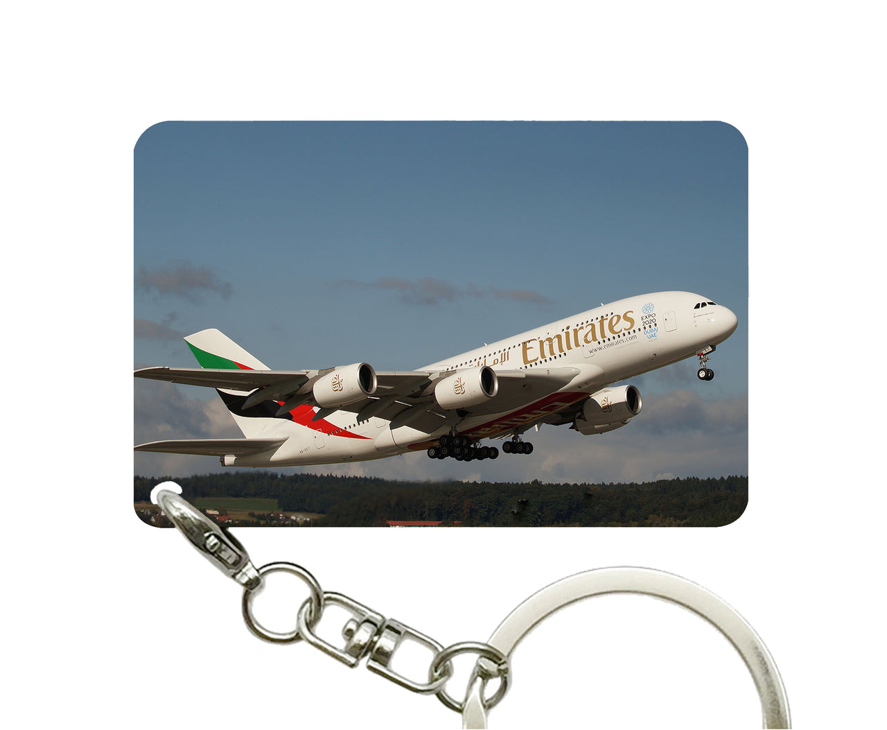 Departing Emirates A380 Designed Key Chains