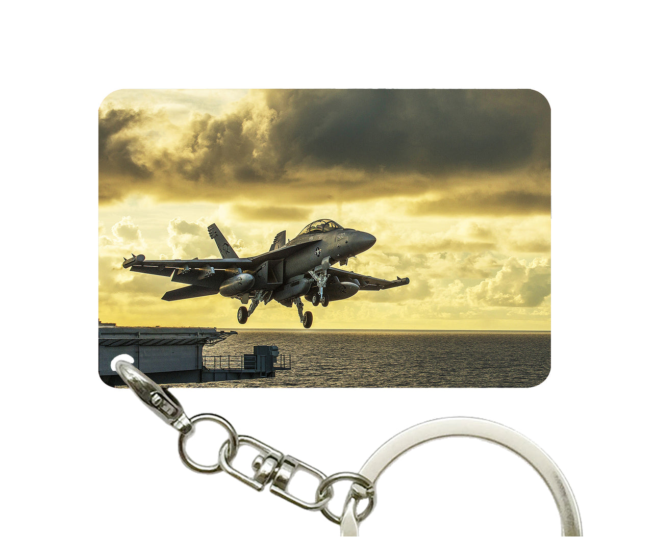 Departing Jet Aircraft Designed Key Chains