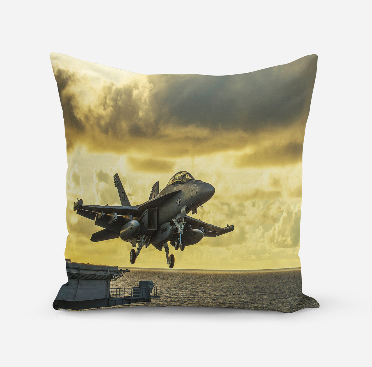 Departing Jet Aircraft Designed Pillows