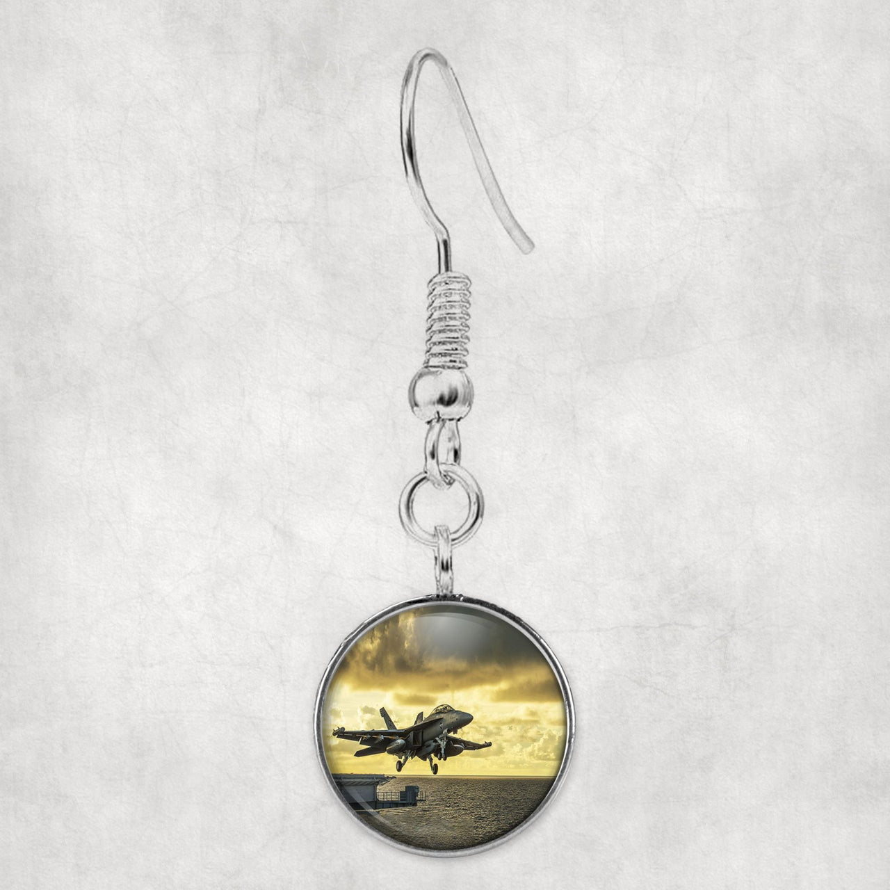 Departing Jet Aircraft Designed Earrings