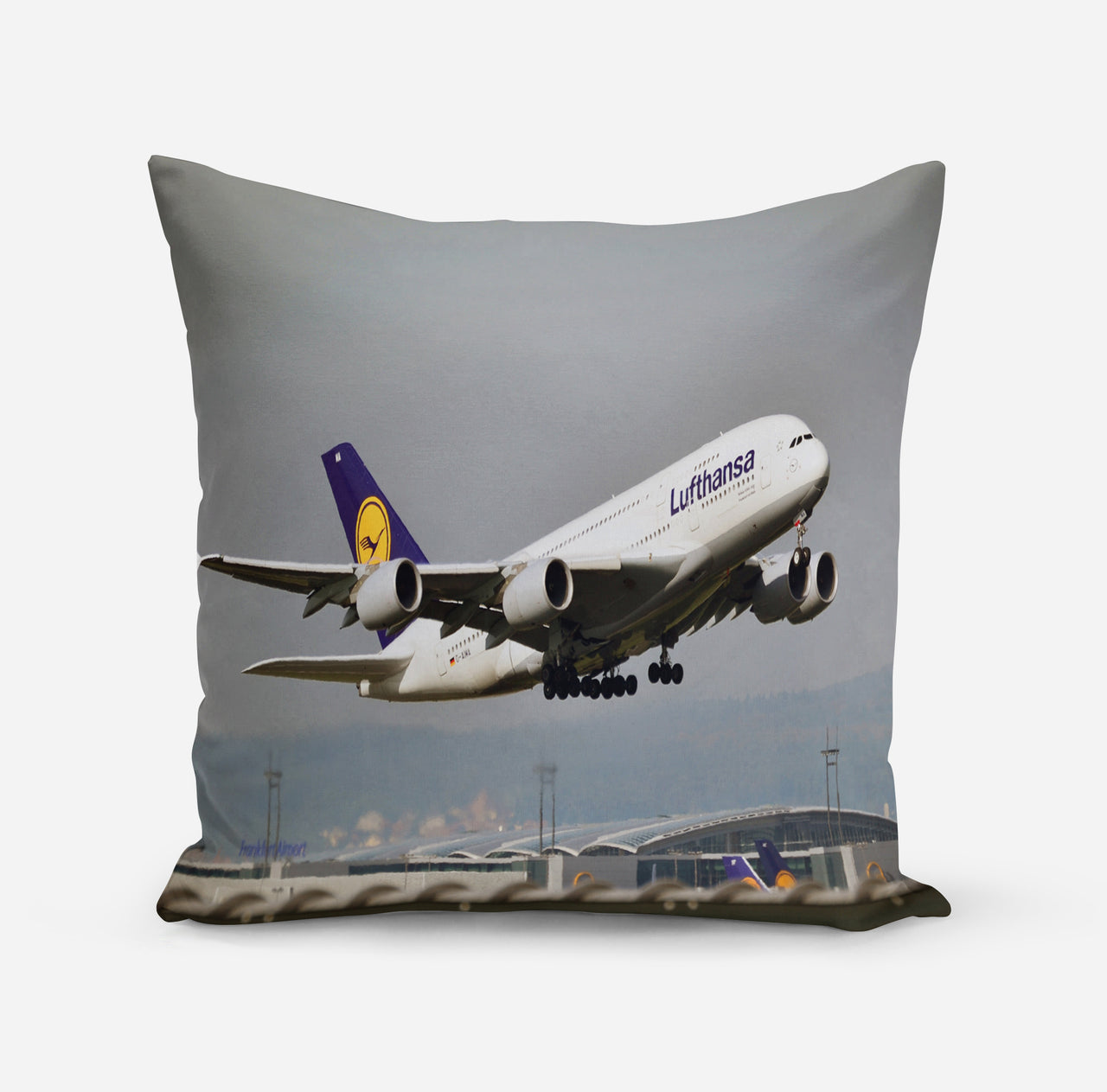 Departing Lufthansa's A380 Designed Pillows