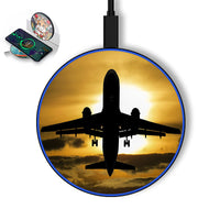 Thumbnail for Departing Passanger Jet During Sunset Designed Wireless Chargers