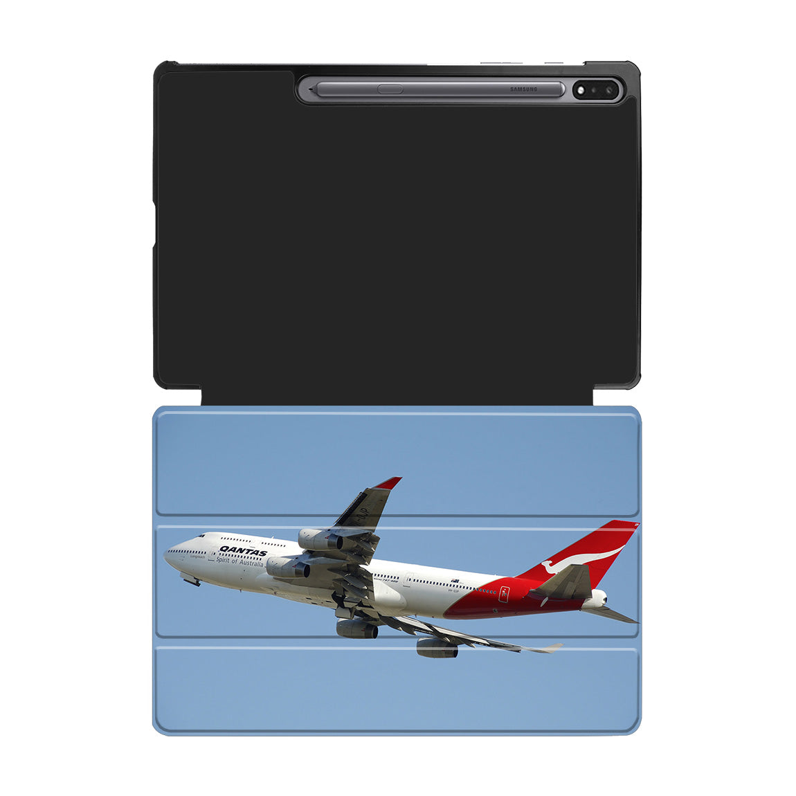 Departing Qantas Boeing 747 Designed Samsung Tablet Cases
