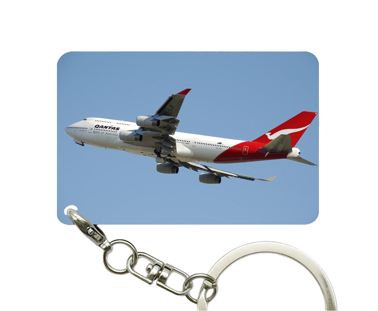 Departing Qantas Boeing 747 Designed Key Chains