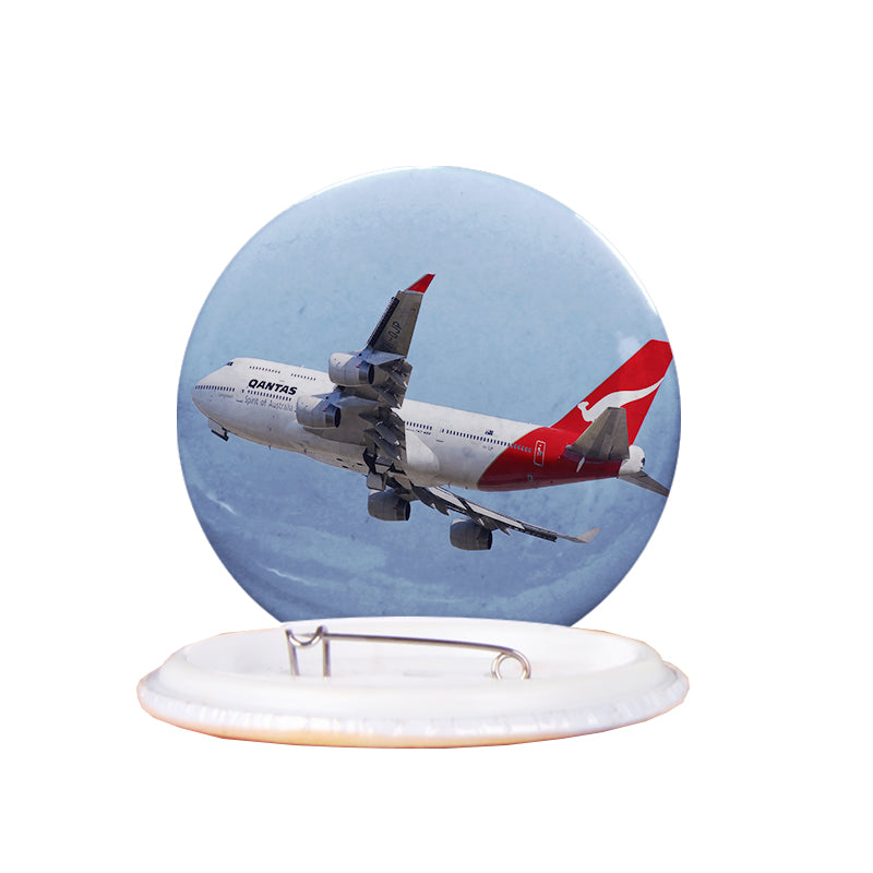 Departing Qantas Boeing 747 Designed Pins