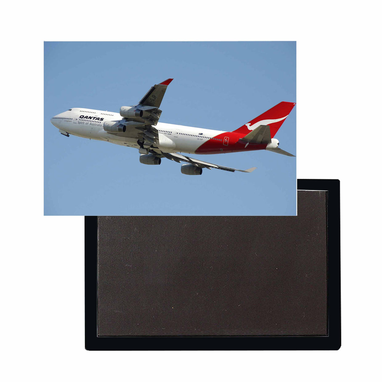 Departing Qantas Boeing 747 Designed Magnets