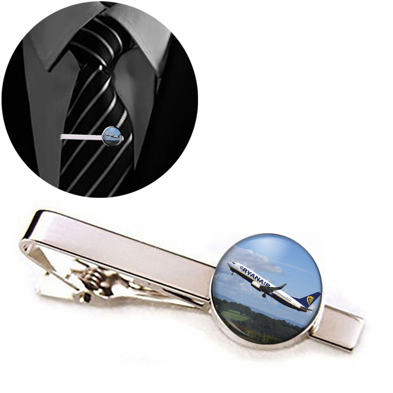 Departing Ryanair's Boeing 737 Designed Tie Clips