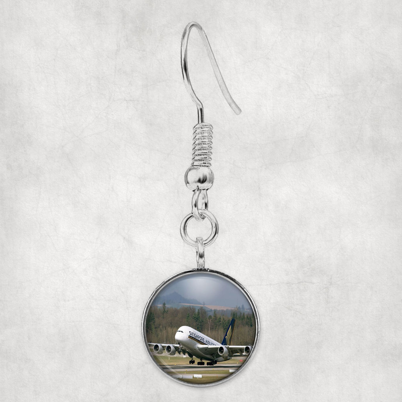 Departing Singapore Airlines A380 Designed Earrings