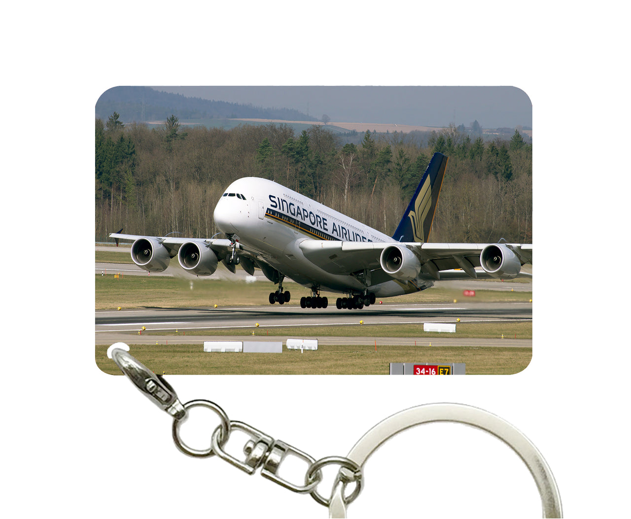 Departing Singapore Airlines A380 Designed Key Chains