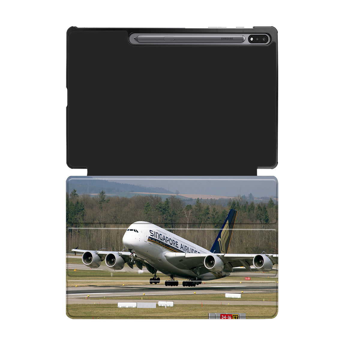 Departing Singapore Airlines A380 Designed Samsung Tablet Cases