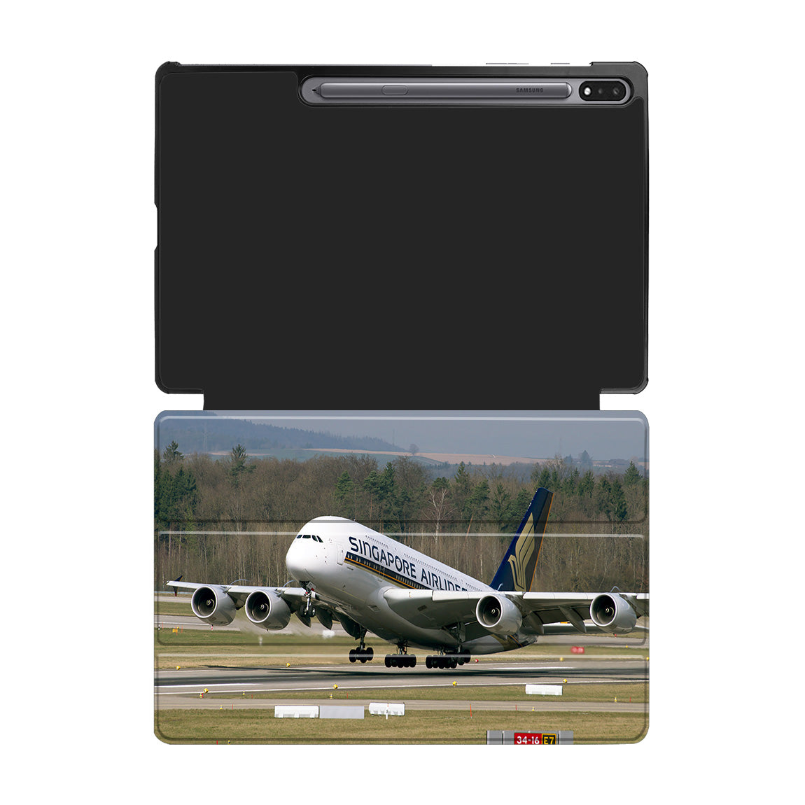 Departing Singapore Airlines A380 Designed Samsung Tablet Cases