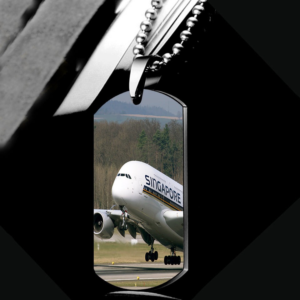 Departing Singapore Airlines A380 Designed Metal Necklaces