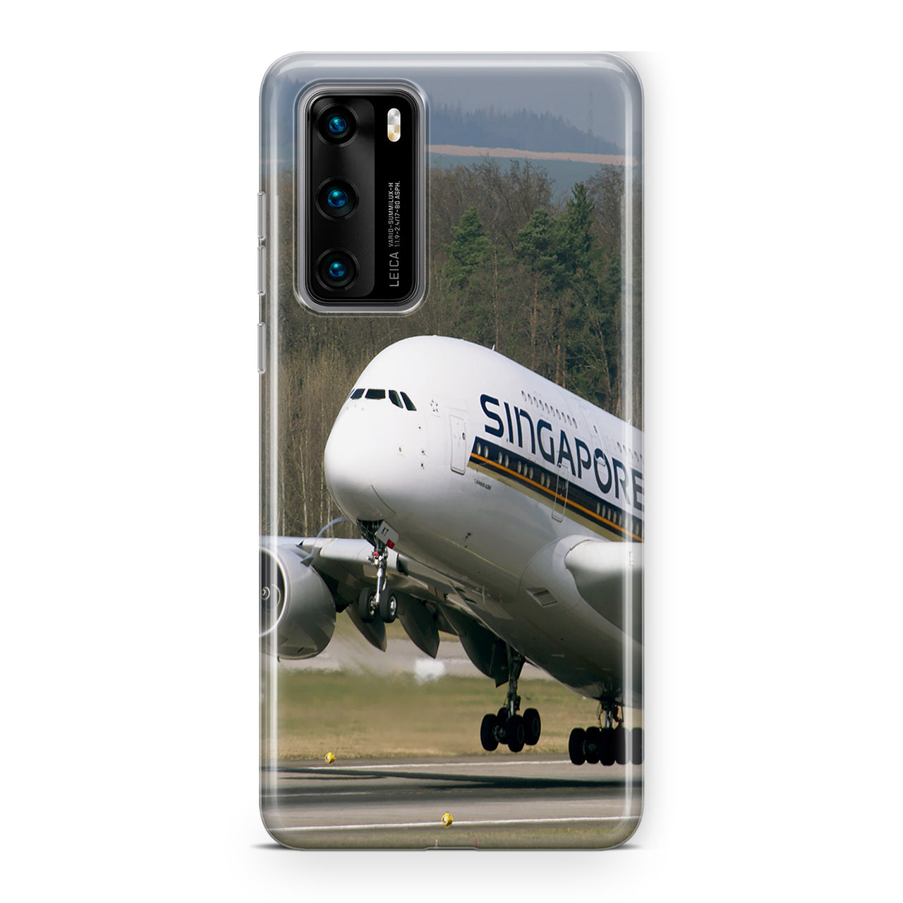 Departing Singapore Airlines A380 Designed Huawei Cases