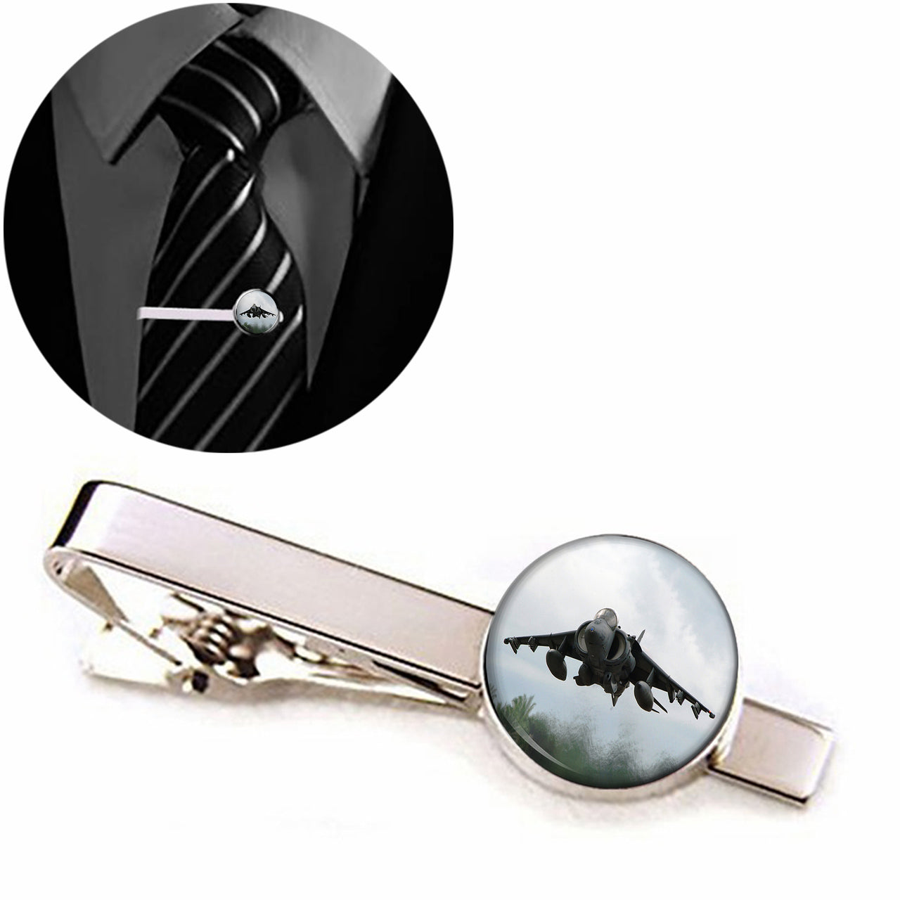 Departing Super Fighter Jet Designed Tie Clips