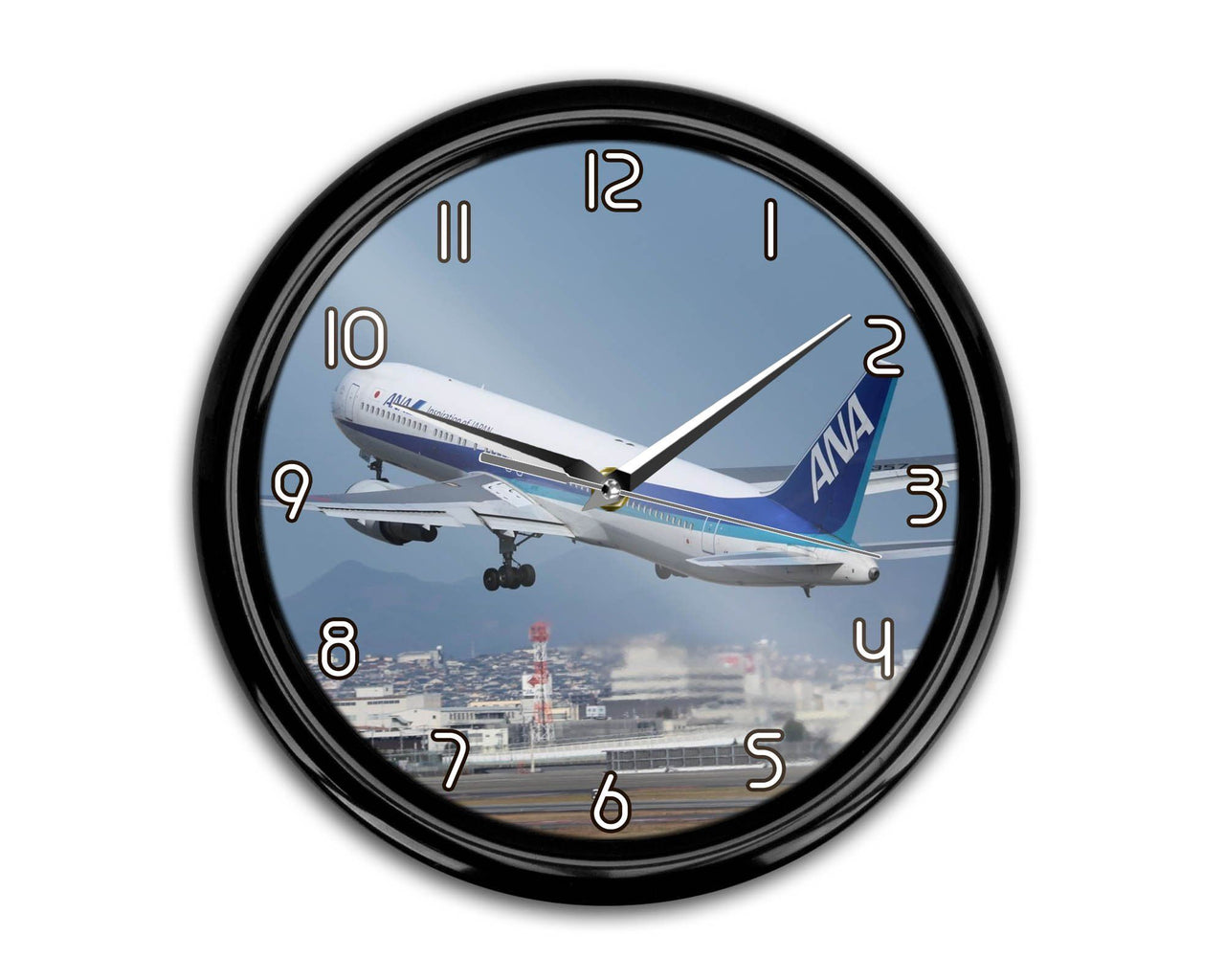 Departing ANA's Boeing 767 Printed Wall Clocks Aviation Shop 