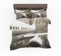 Thumbnail for Departing Aircraft & City Scene behind Designed Bedding Sets