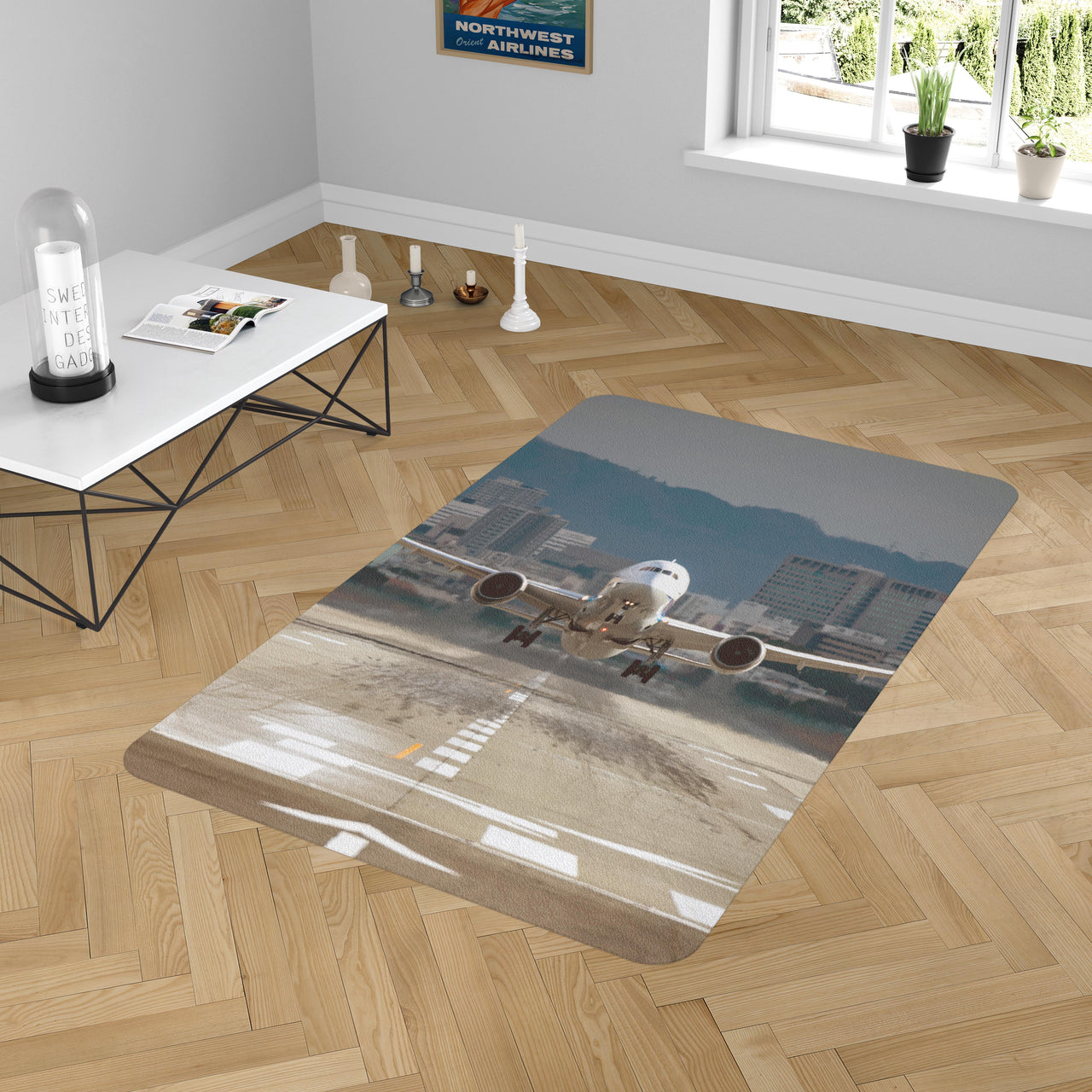 Departing Boeing 787 Dreamliner Designed Carpet & Floor Mats