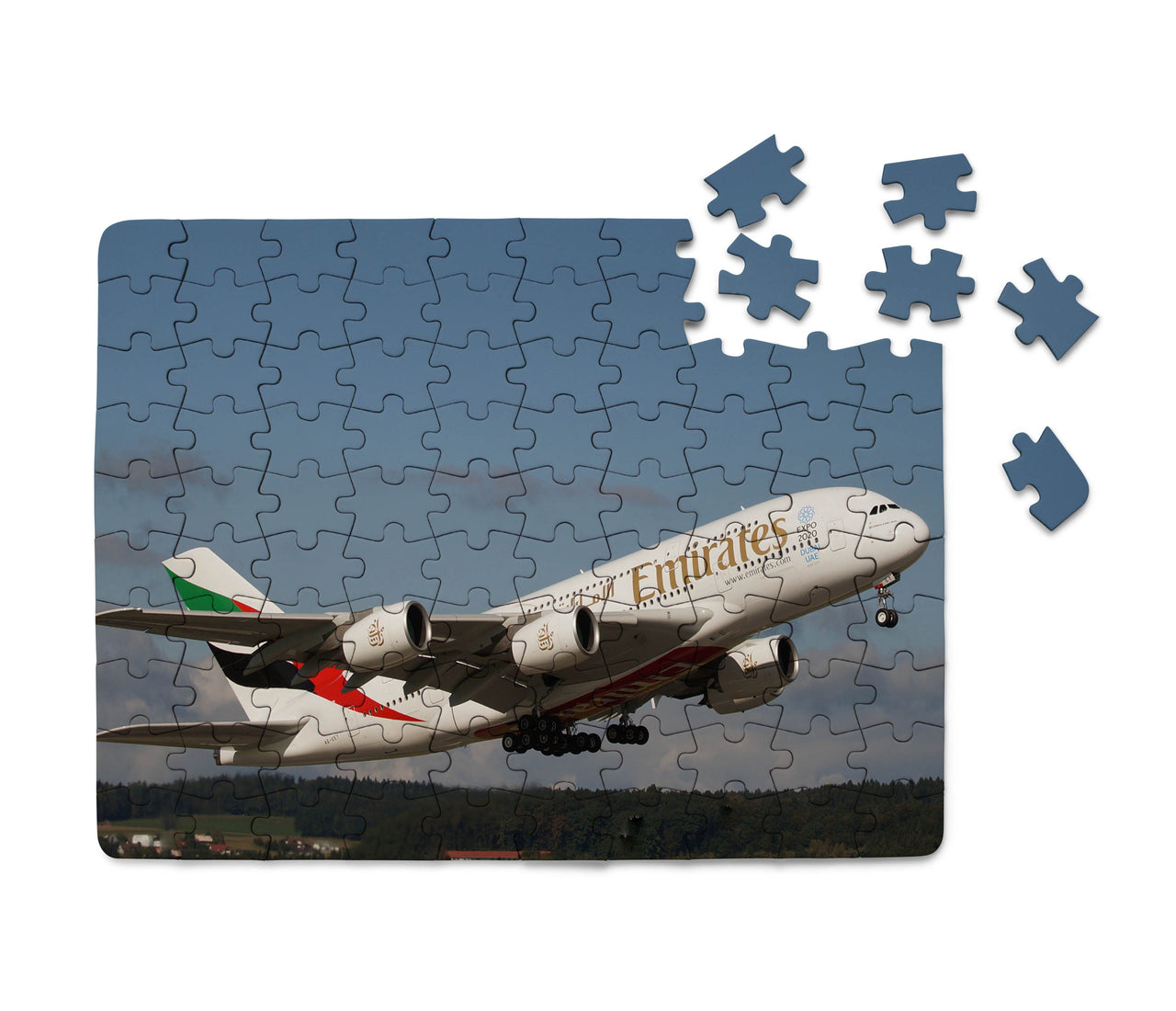 Departing Emirates A380 Printed Puzzles Aviation Shop 