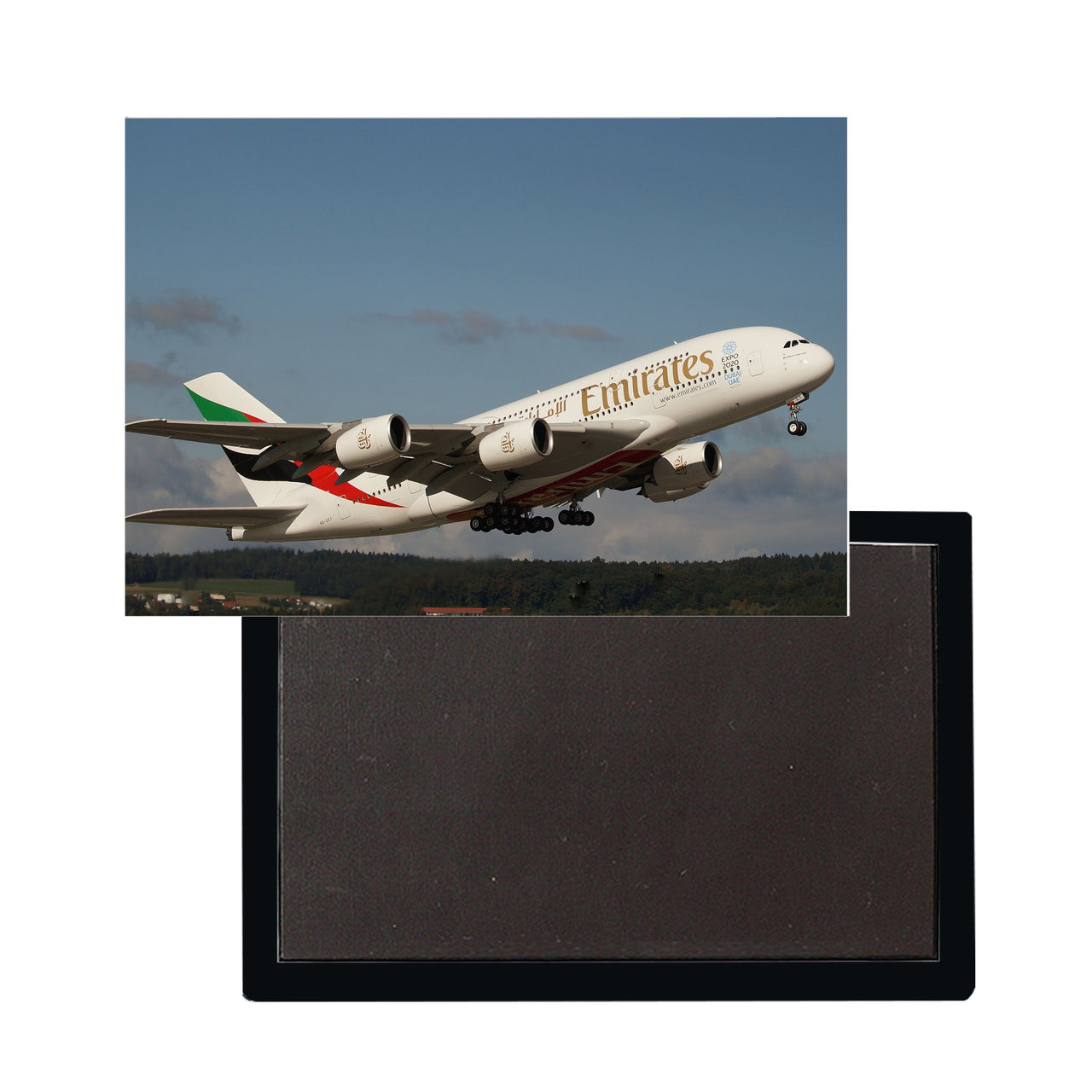 Departing Emirates A380 Printed Magnet Pilot Eyes Store 