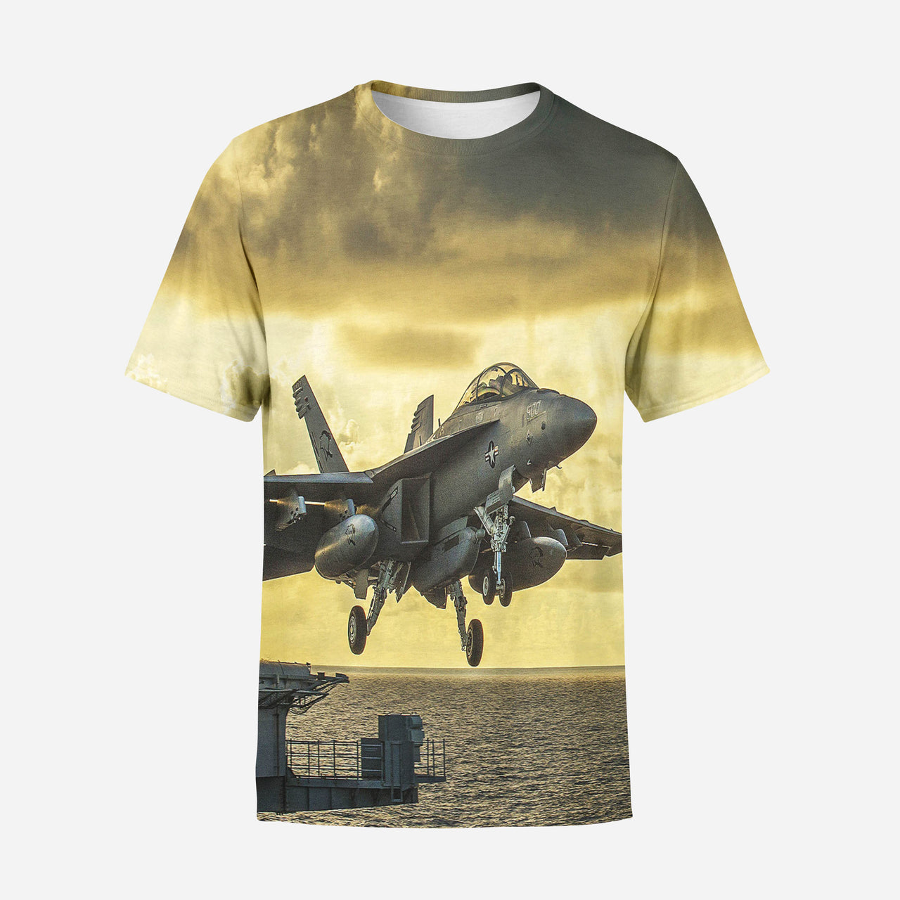 Departing Jet Aircraft Printed 3D T-Shirts