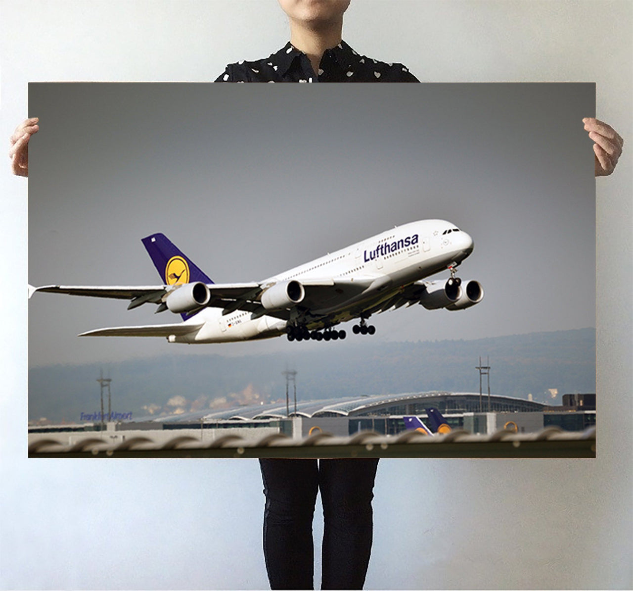 Departing Lufthansa's A380 Printed Posters Aviation Shop 