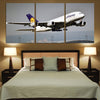 Departing Lufthansa's A380 Printed Canvas Posters (3 Pieces) Aviation Shop 