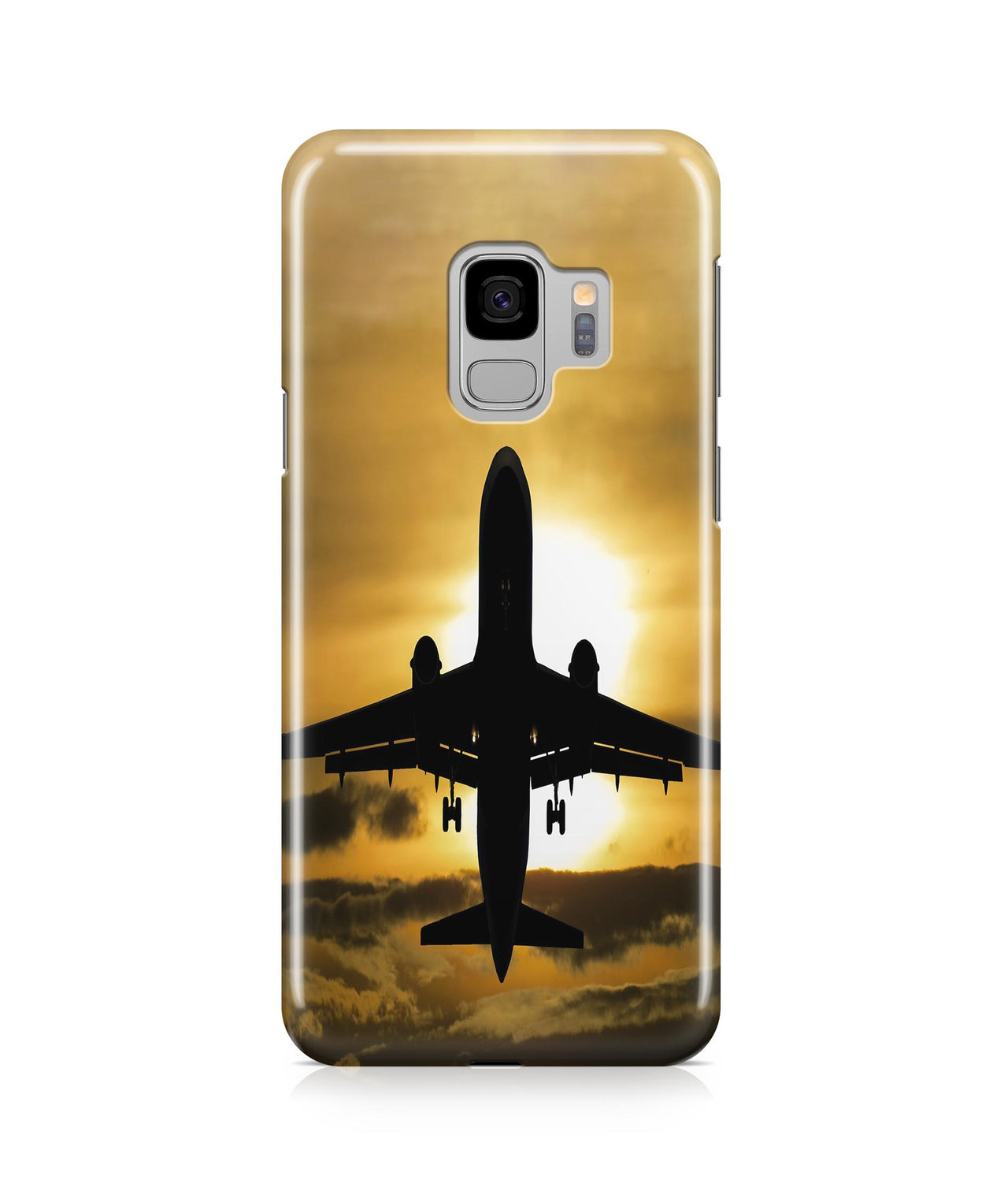 Departing Passanger Jet During Sunset Printed Samsung J Cases