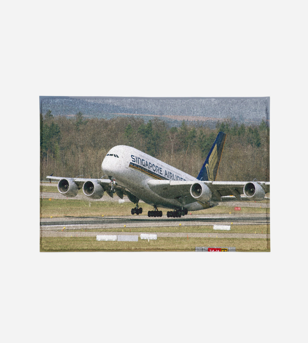 Departing Singapore Airlines A380 Printed Door & Bath Mats Pilot Eyes Store Door Mat 40x60cm 