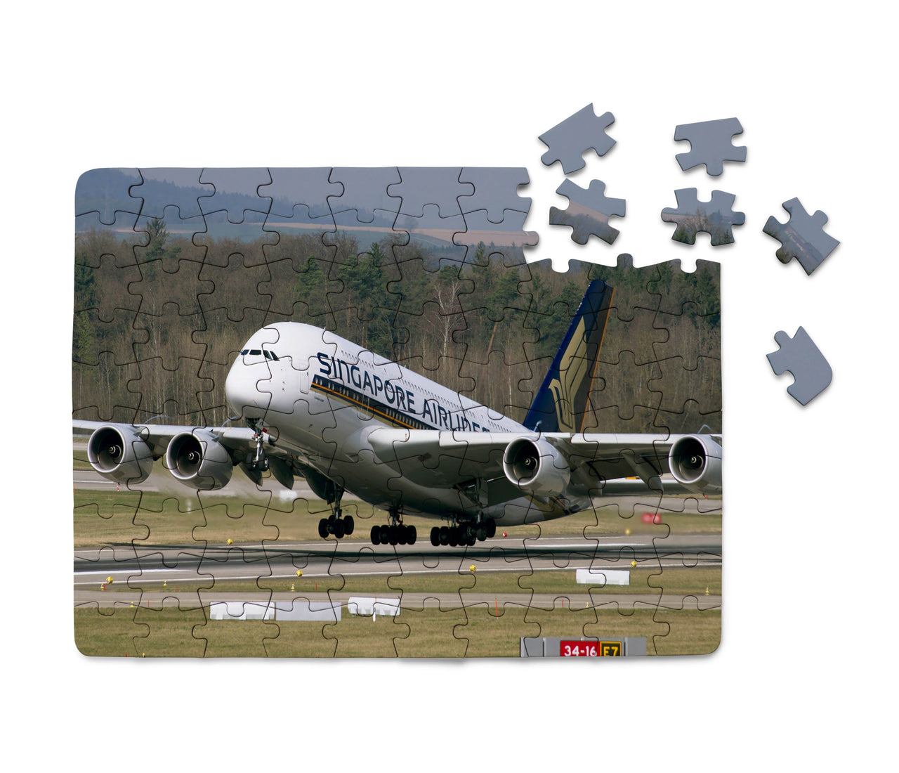 Departing Singapore Airlines A380 Printed Puzzles Aviation Shop 
